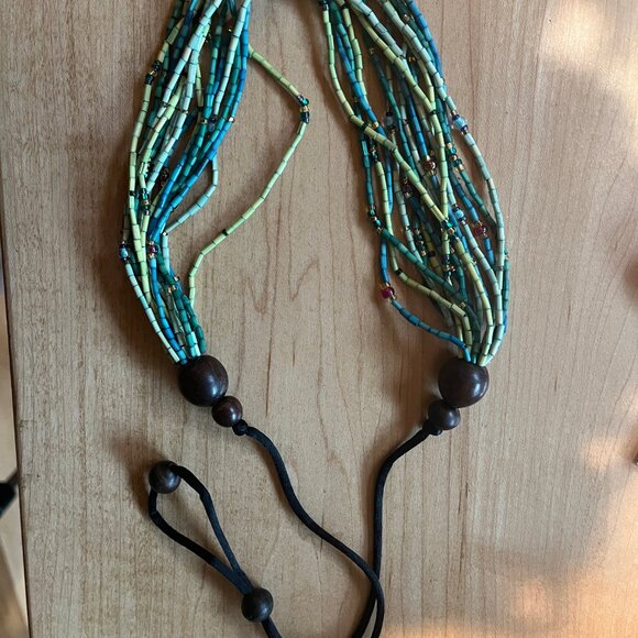 Bohemian Multi-Strand Beaded Necklace - Picture 2 of 4